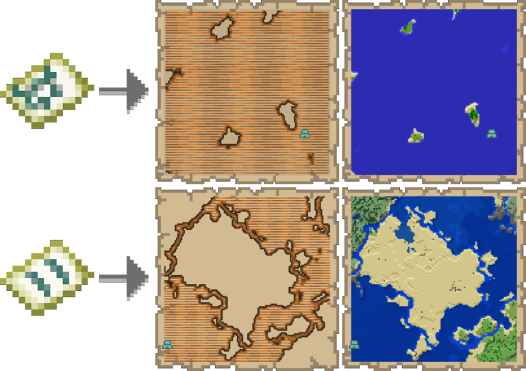 Type of Maps in Minecraft Java and Bedrock - Lookingforseed.com