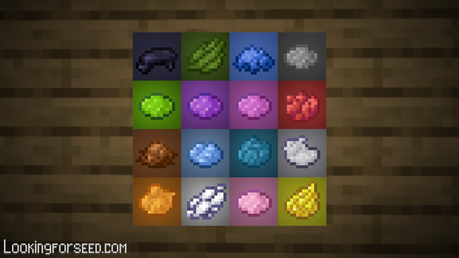 All Dyes in Minecraft